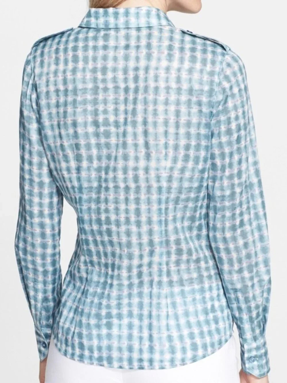 Tory Burch Brigitte Blouse in Blue Sonda 6 NWOT